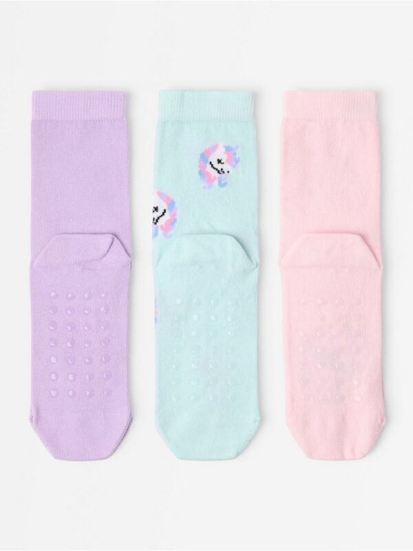 3-pack  socks with anti-slip - 3007974-6666