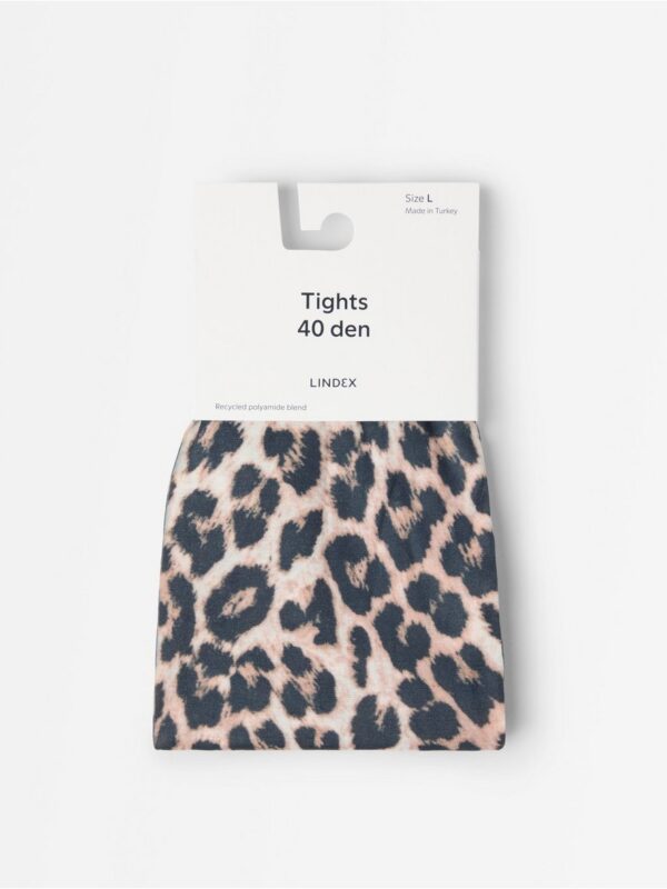 Tights with leopard print 40 denier - 3007984-4716