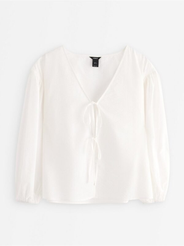Blouse with tie details - 3008050-300