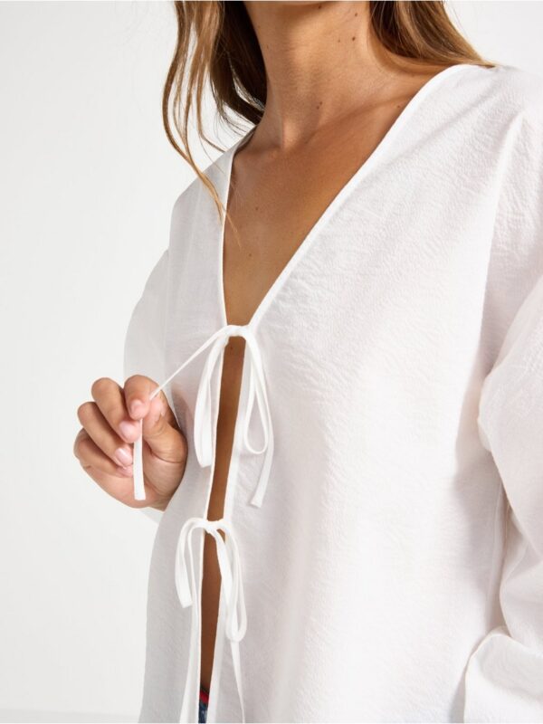 Blouse with tie details - 3008050-300