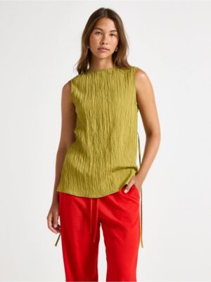 Crinkled sleeveless blouse - 3008226-2118