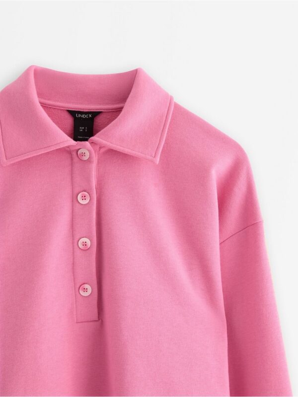 Oversized sweatshirt with collar - 3008432-7362