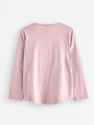 Long-sleeved top with reversible sequins motif - 3008983-7736