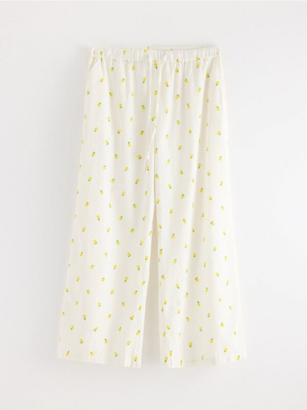 Pyjama trousers in seersucker - 8579929-4791