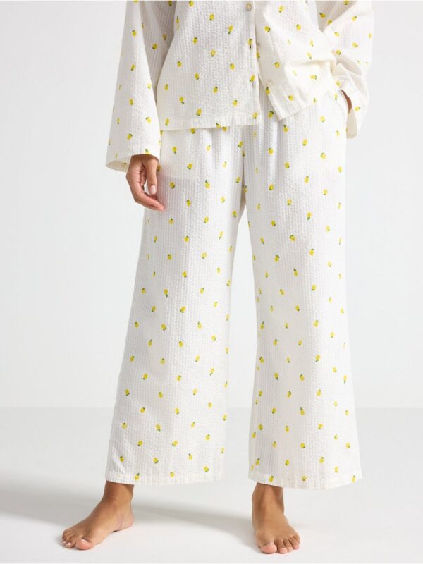 Pyjama trousers in seersucker - 8579929-4791