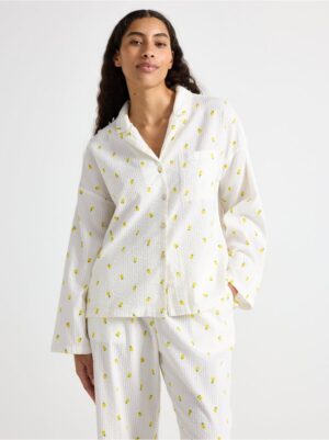 Pyjama shirt in seersucker - 8673001-4791