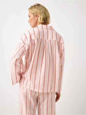 Pyjama shirt in seersucker - 8673001-7723