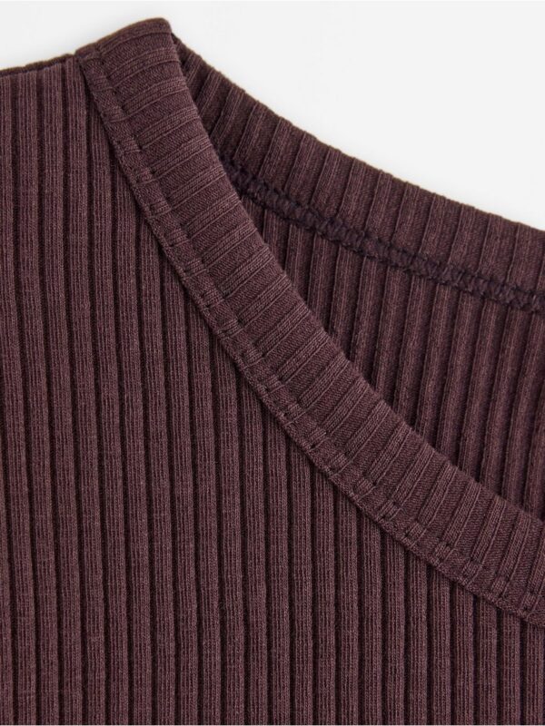 Ribbed short-sleeved top - 3004388-8704