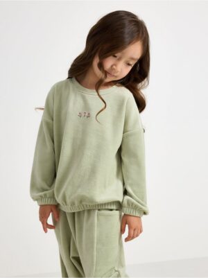 Oversized jumper in velour - 3006847-3905