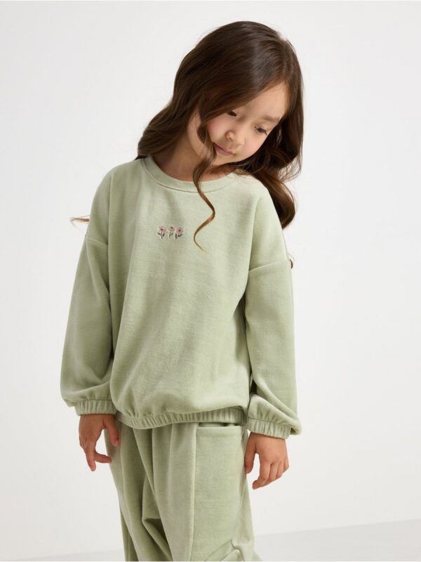 Oversized jumper in velour - 3006847-3905