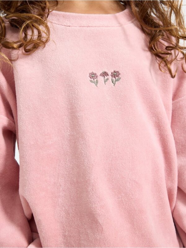 Oversized jumper in velour - 3006847-7351