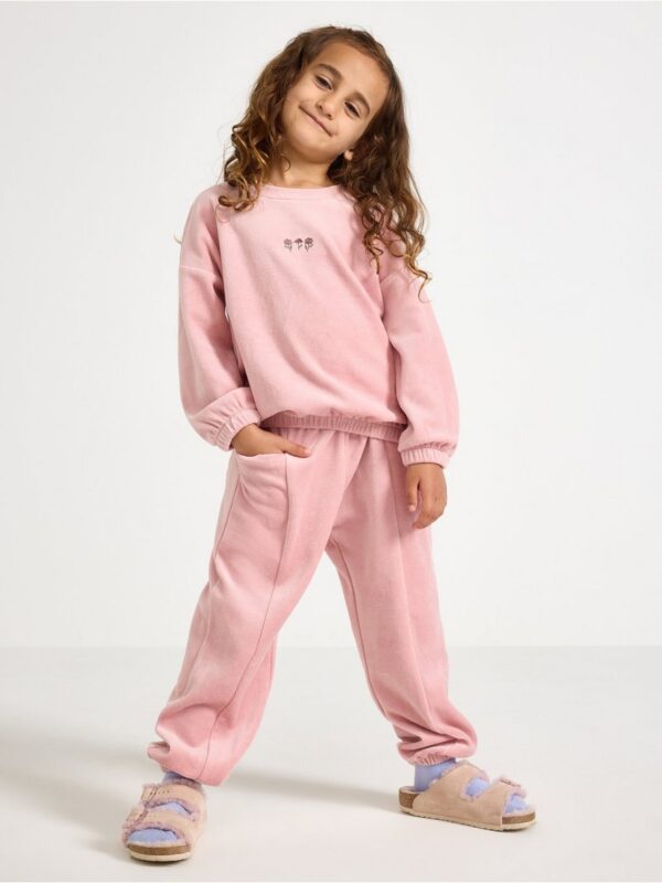Oversized jumper in velour - 3006847-7351