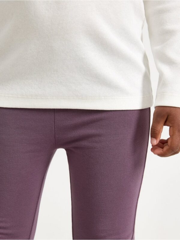 Flared leggings with brushed inside - 3006950-3741