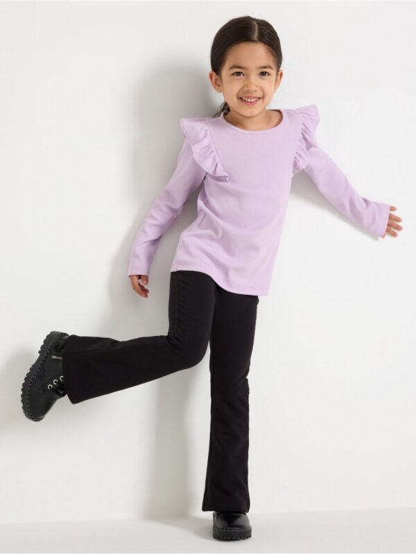 Flared leggings with brushed inside - 3006950-80