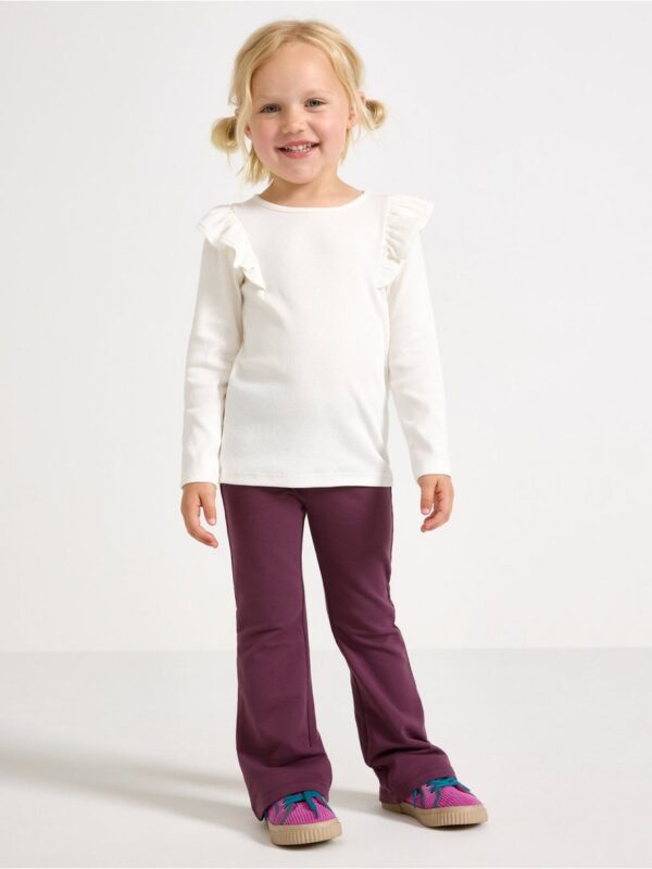 Flared leggings with brushed inside - 3006950-9439