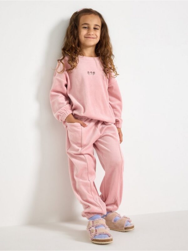 Joggers in velour - 3007034-7351
