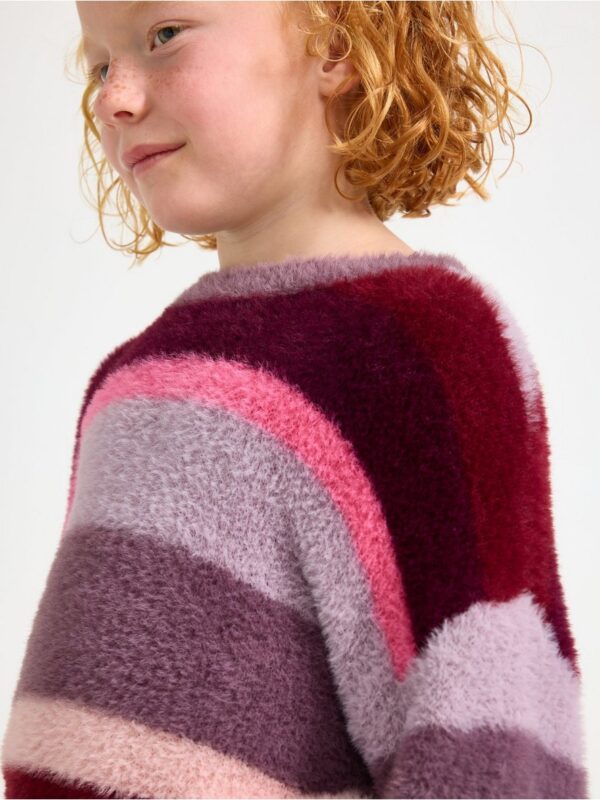 Jumper in feather yarn - 3007194-7341