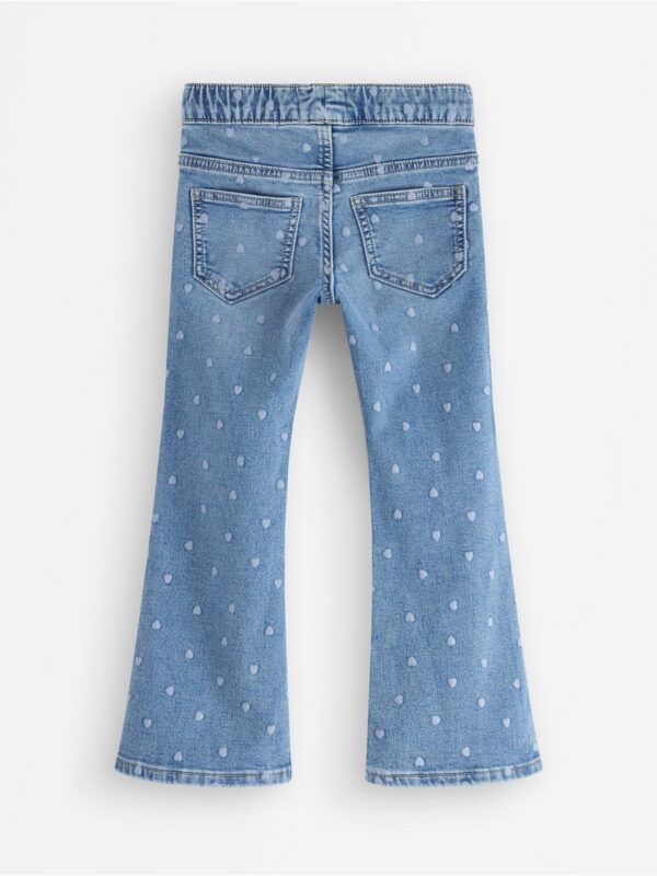 FREJA Flared leg  jeans with hearts - 3007220-791