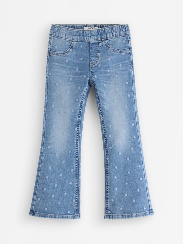 FREJA Flared leg  jeans with hearts - 3007220-791