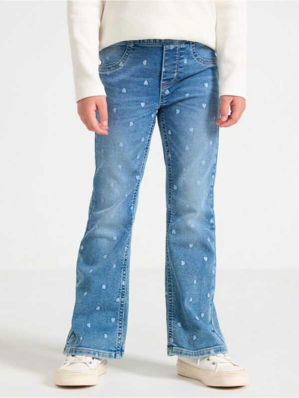 FREJA Flared leg  jeans with hearts - 3007220-791