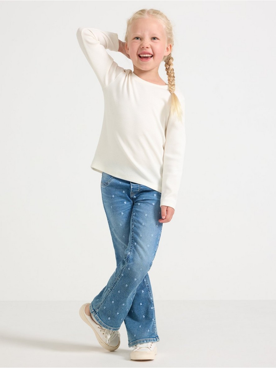 Pantalone – FREJA Flared leg  jeans with hearts