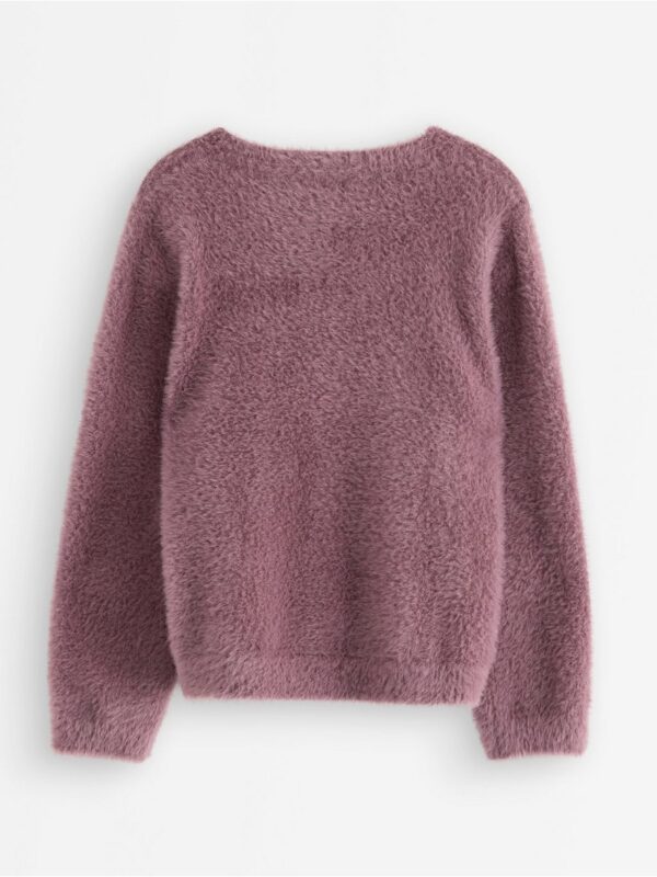 Cardigan in feather yarn - 3007369-9438
