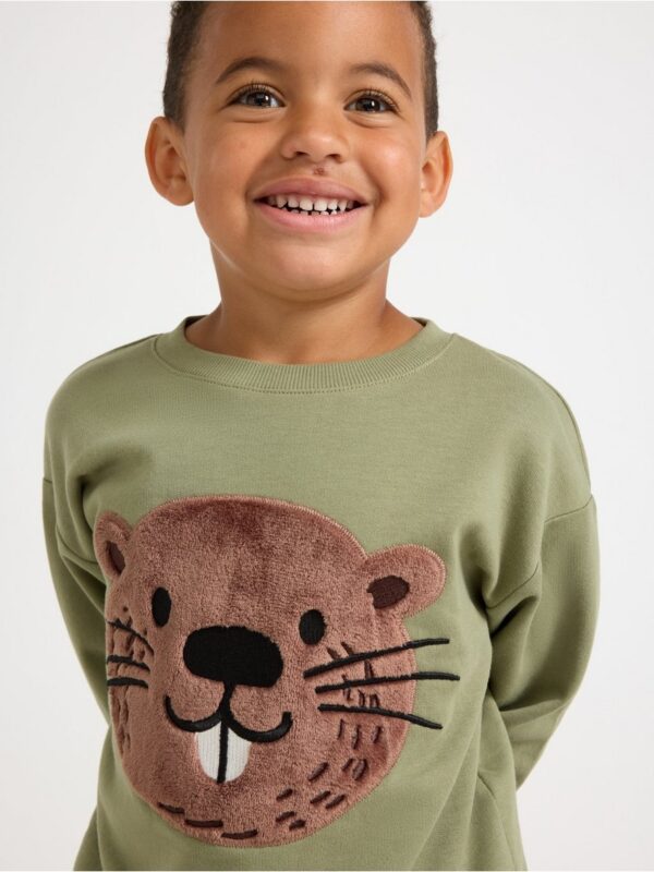 Sweatshirt with application - 3007571-9300