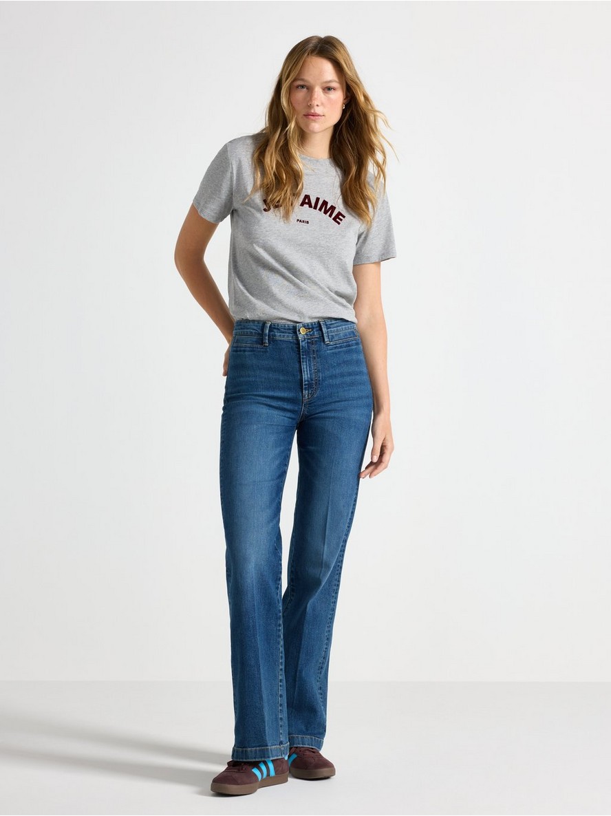 Pantalone – WIDE stretch  jeans with wide leg