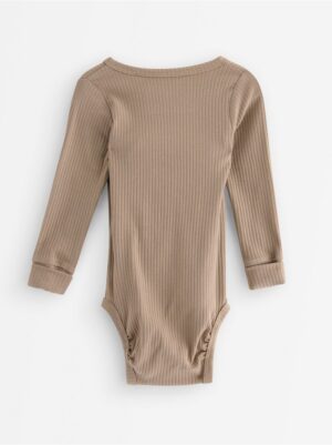 Ribbed wrap bodysuit - 3008025-6402