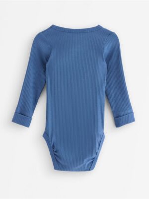 Ribbed wrap bodysuit - 3008025-8887