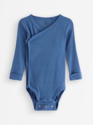 Ribbed wrap bodysuit - 3008025-8887