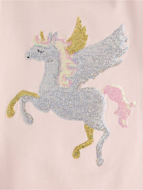 Long-sleeved top with sequins - 3008771-7491