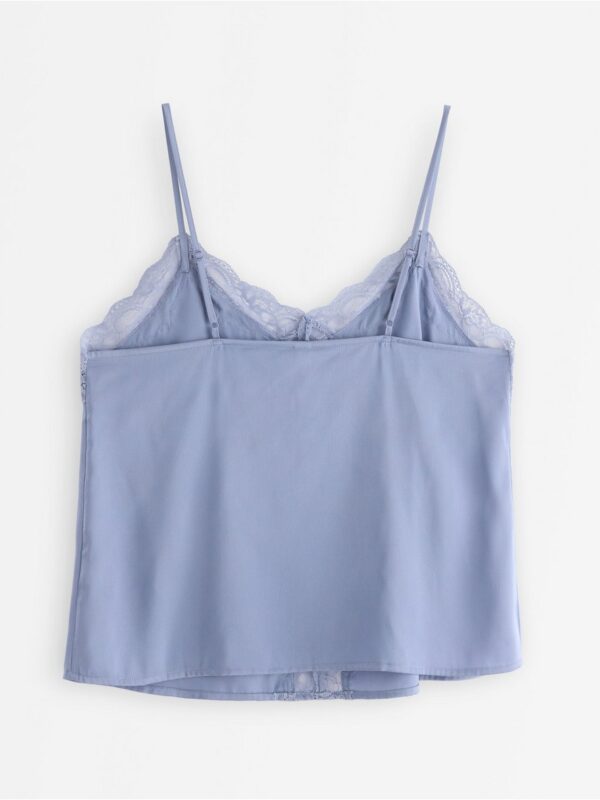 Camisole in satin  with lace details - 8622885-4595