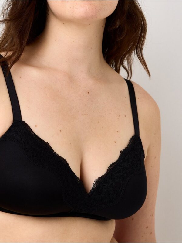 Flora wirefree bra with lace details - 8698410-80