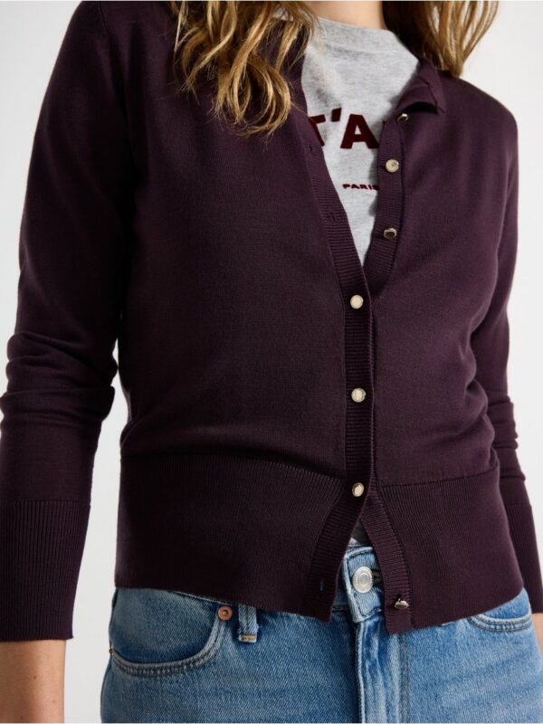 Fine-knit cardigan - 3000084-6940