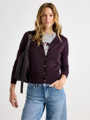Fine-knit cardigan - 3000084-6940