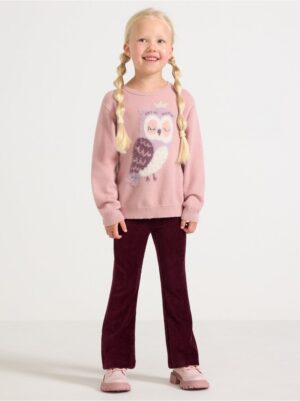 Flared leggings in velour - 3001943-7268