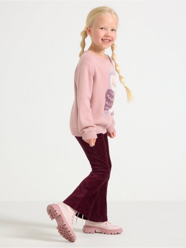 Flared leggings in velour - 3001943-7268