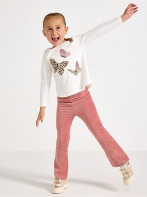 Flared leggings in velour - 3001943-7658