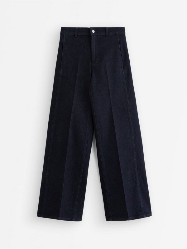 WIDE  trousers in denim  with stretch - 3004166-822