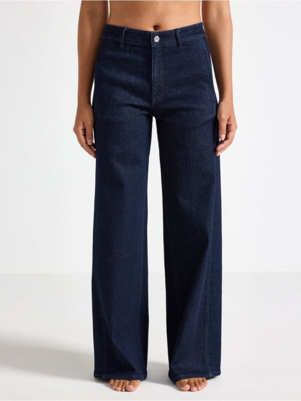 WIDE  trousers in denim  with stretch - 3004166-822