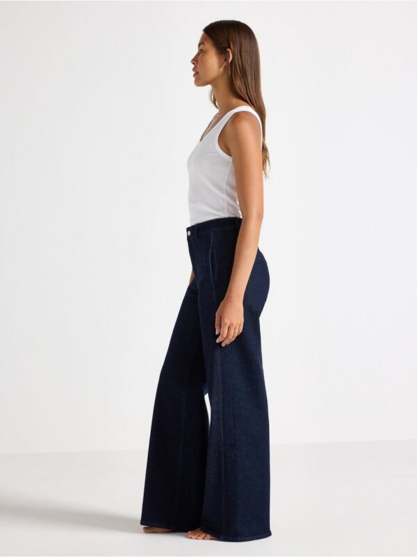 WIDE  trousers in denim  with stretch - 3004166-822