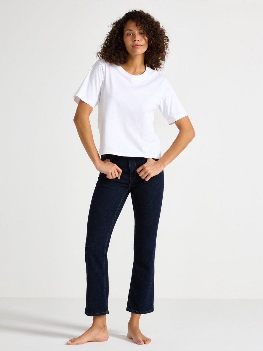 – FLARE Karen cropped jeans with mid waist