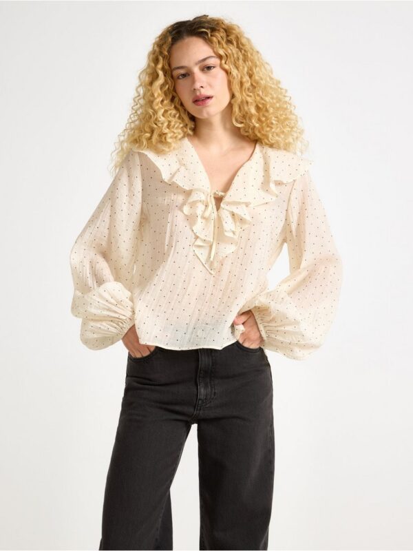 Blouse with flounce - 3007073-1230