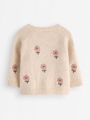 Knitted jumper with embroidery - 3007592-1827