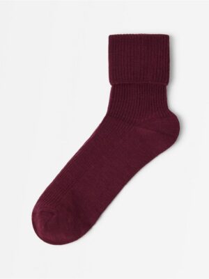Ribbed merino wool socks - 8436103-1246