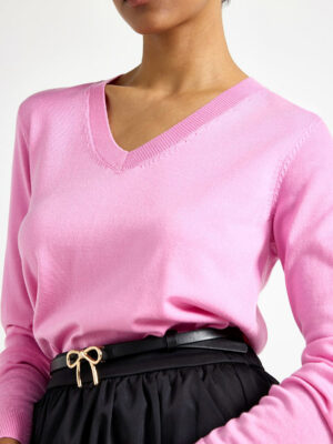 Džemper - mešavina 77% lyocell - Fine-knit v-neck jumper 4