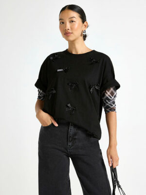 Majica - 100% pamuk - T-shirt with bows 23