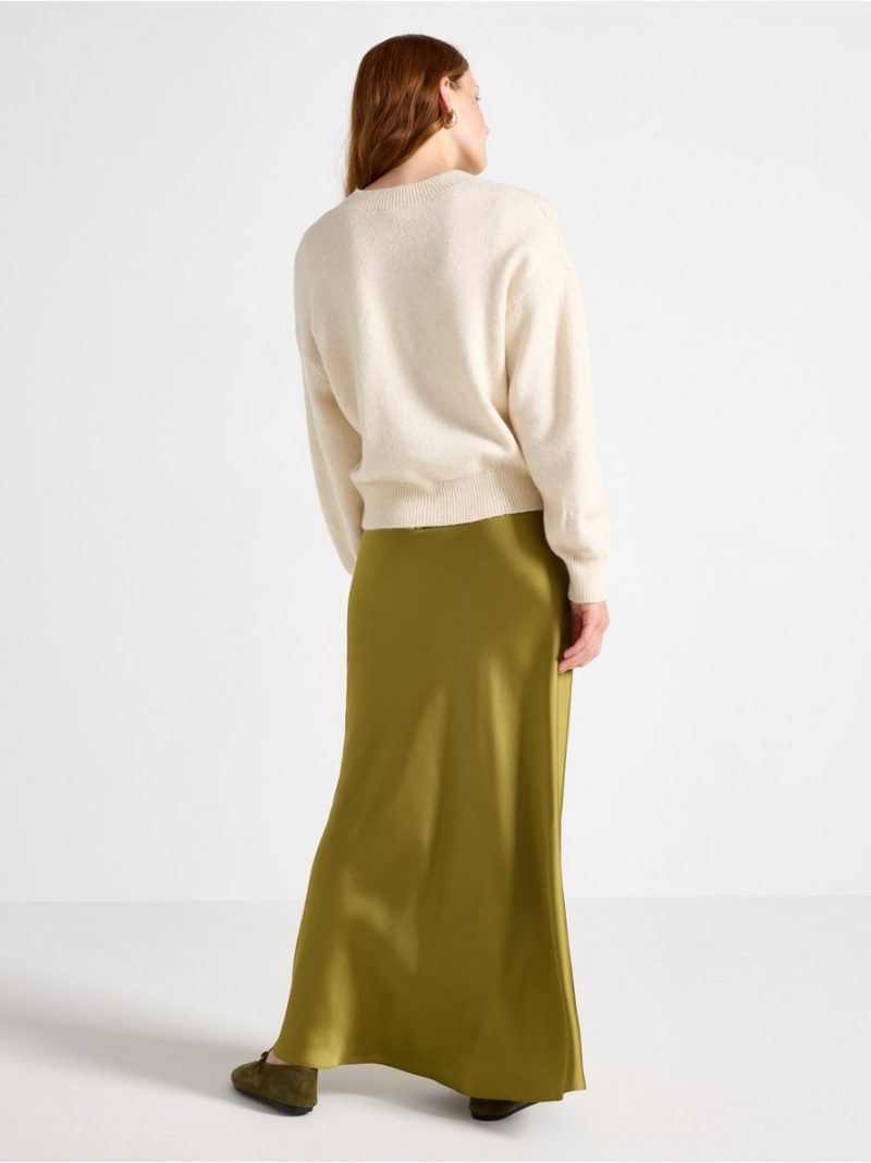 Maxi skirt in satin - 3000038-2118