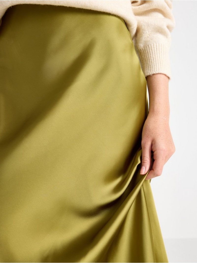 Maxi skirt in satin - 3000038-2118
